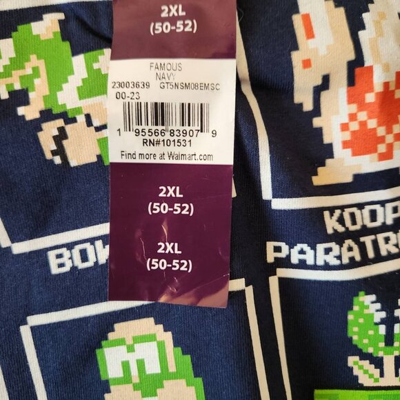 Super Mario Bros. Vintage Style Characters T-Shirt 2XL100% Cotton Blue Tee NWT - Picture 3 of 8